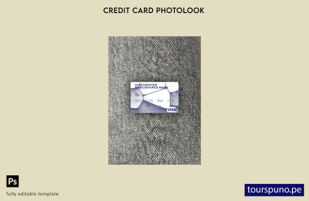 listo para imprimir plantilla frontal de aspecto fotográfico de tarjeta visa Hun